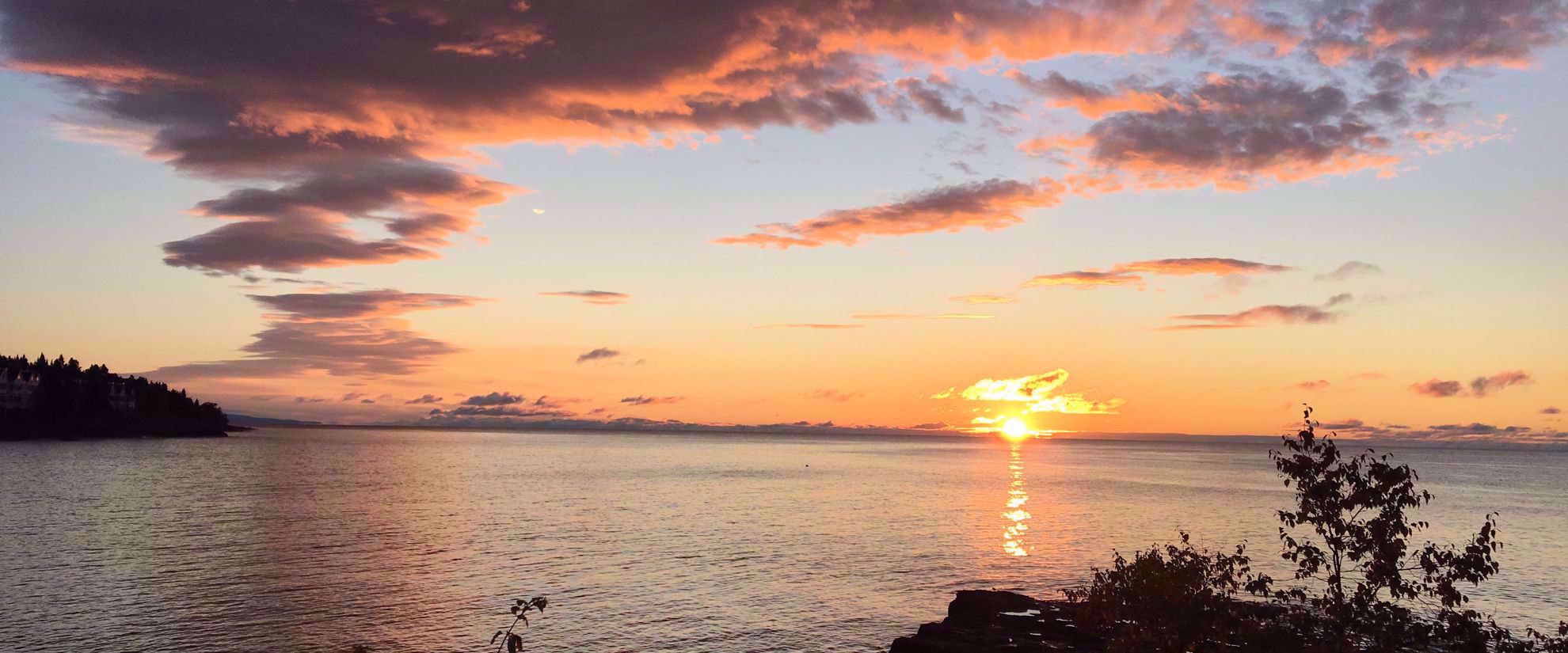 Beautiful sunset on Lake Superior