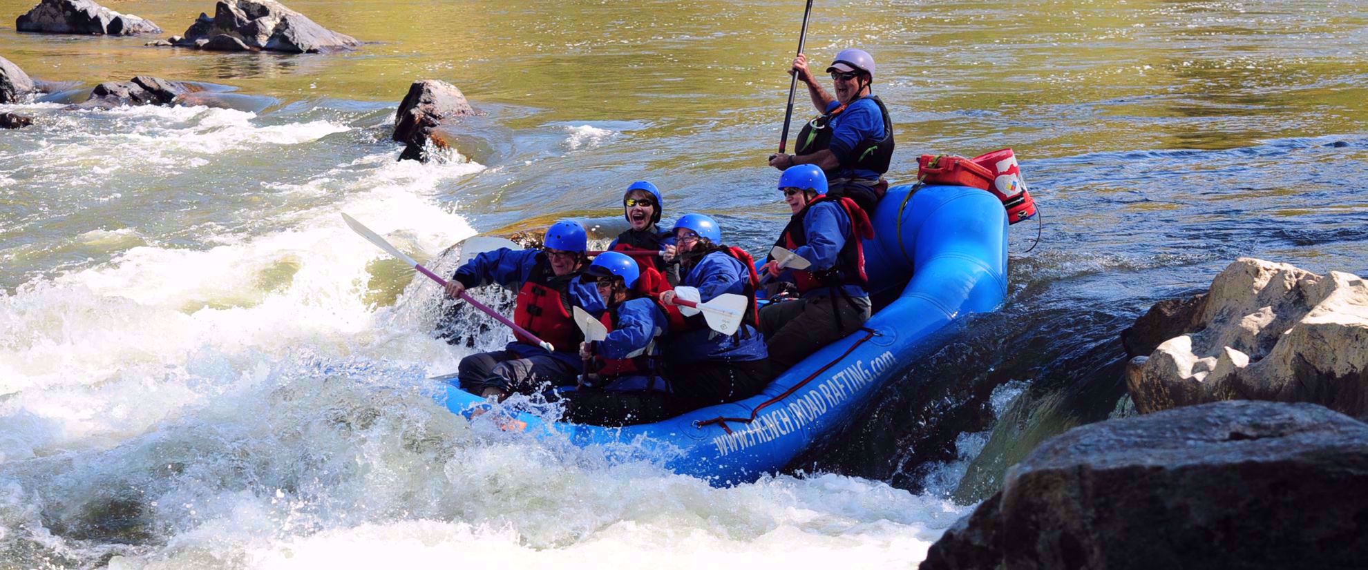 Women rafting on Blue ridge group travel adventure