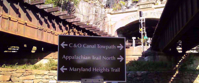 C&O canal towpath appalachian trail sign