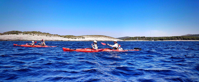 women's travel group kayak Adriatic Sea