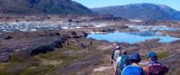 women's hiking group in greenland