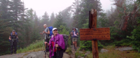 mt pierce sign appalachian trail women's group travel hike