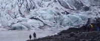 admiring glaciers in iceland