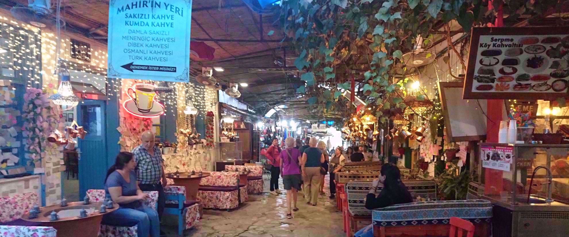 lively street in turkey