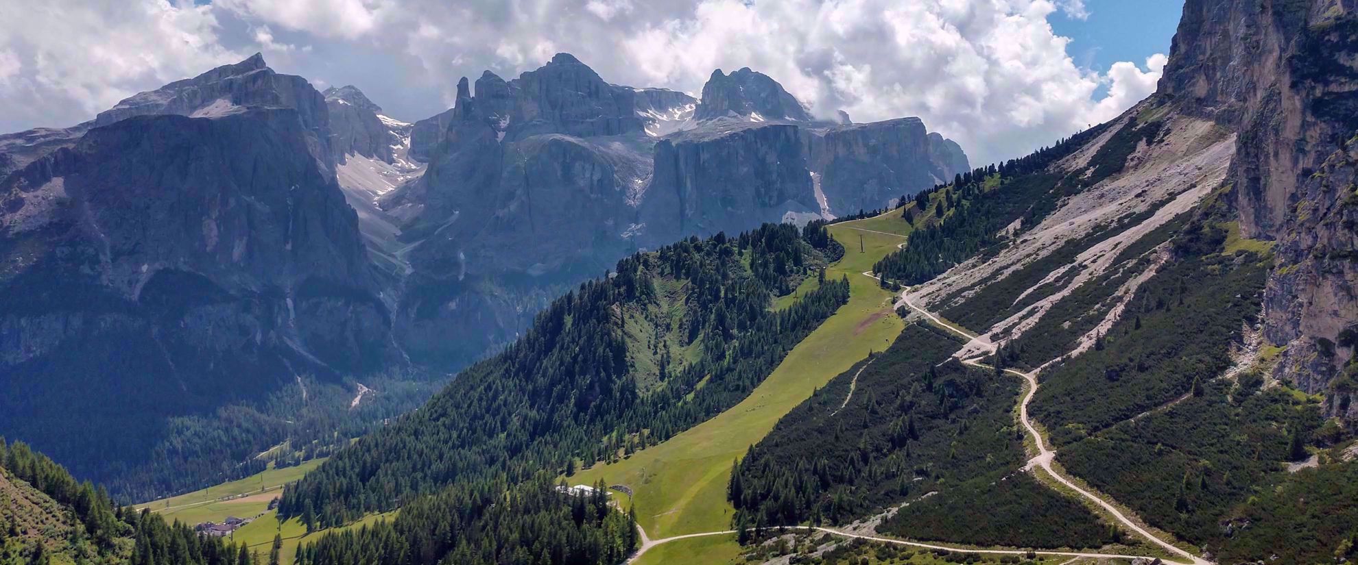 roads through northern italian alps