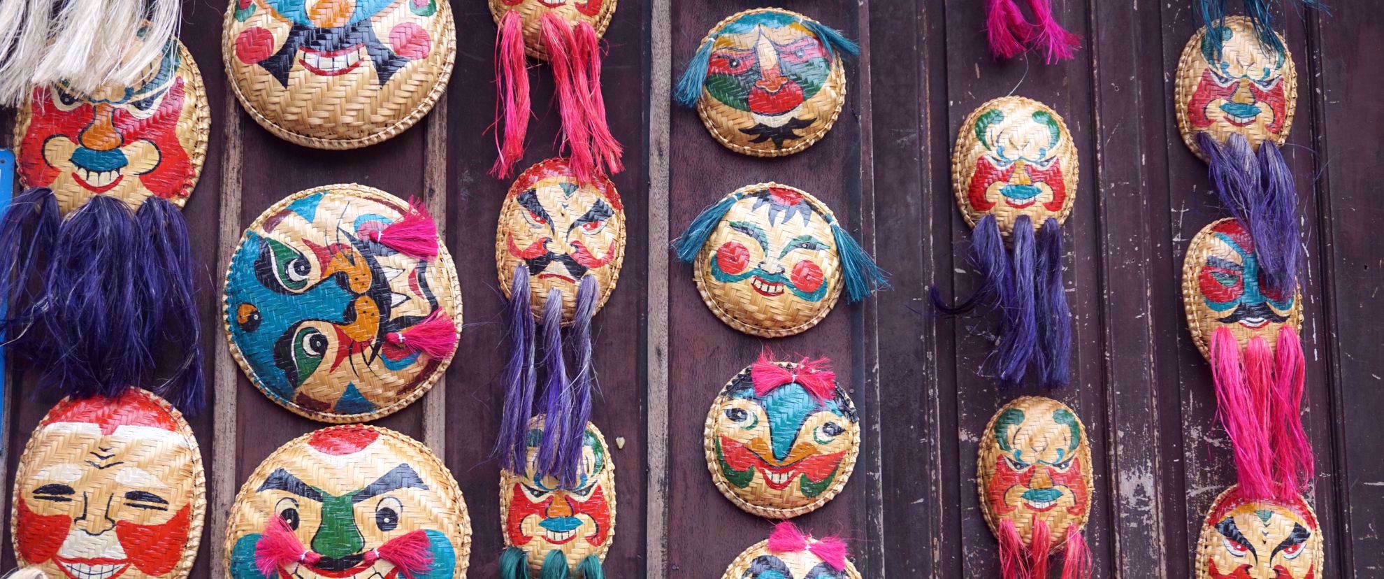 unique colorful masks in asia