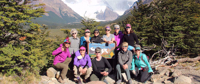 women's travel Group smiling for photo in Patagonia