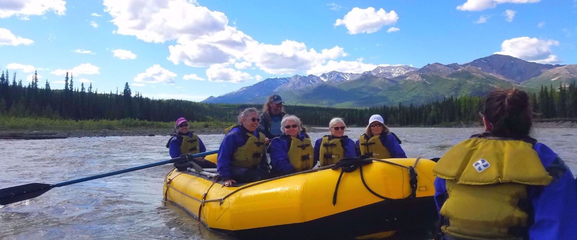 Women rafting on an Alaska River