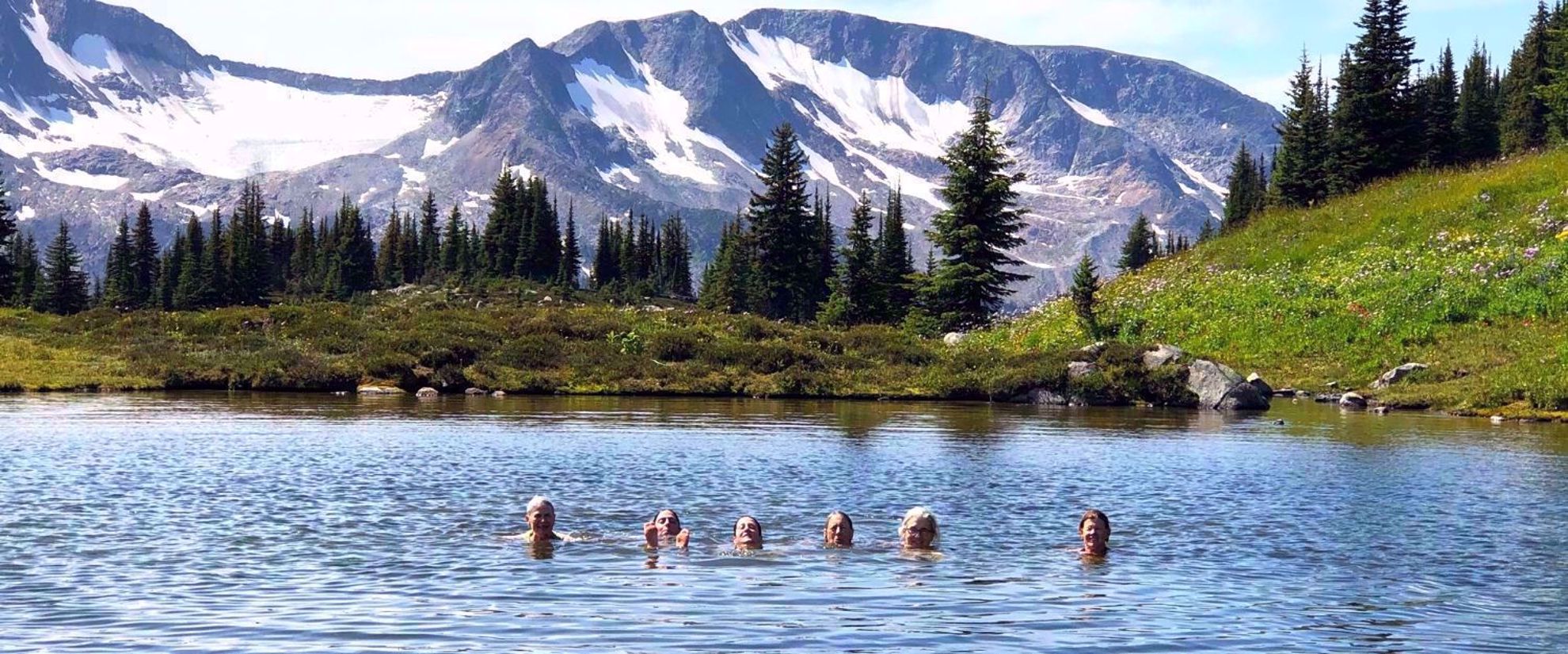 swimming in high mountain lakes