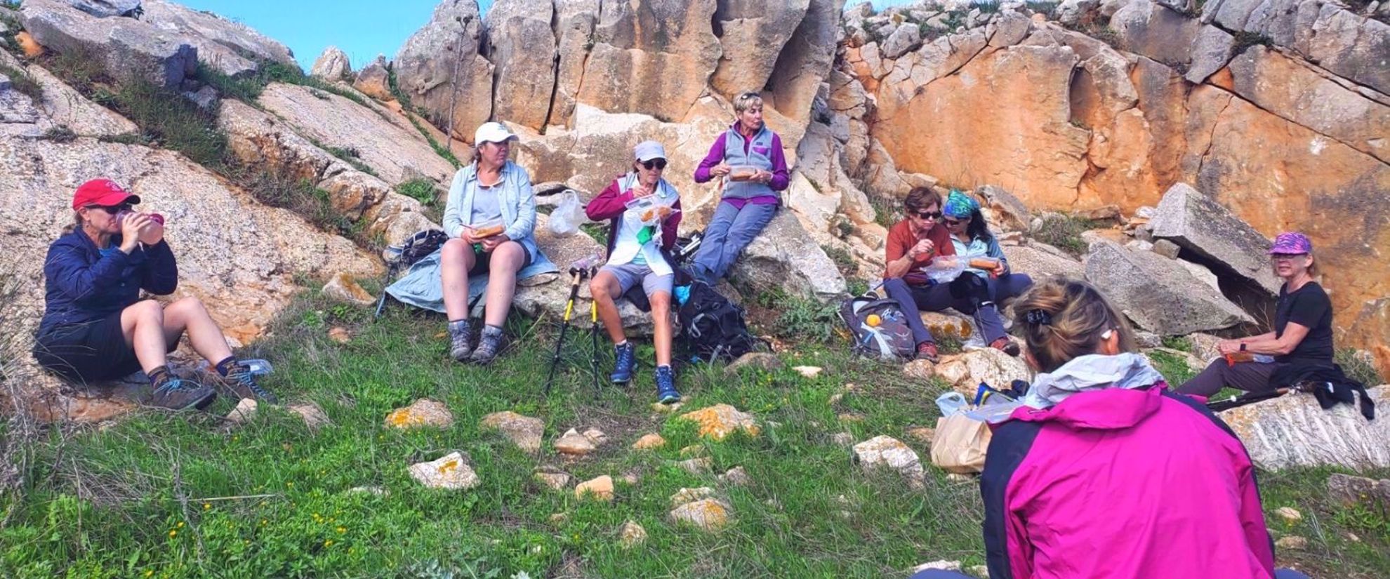 picnic lunch while hiking on the island of sicily