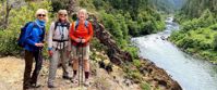 Scenic hiking trails while traveling along the Rogue River