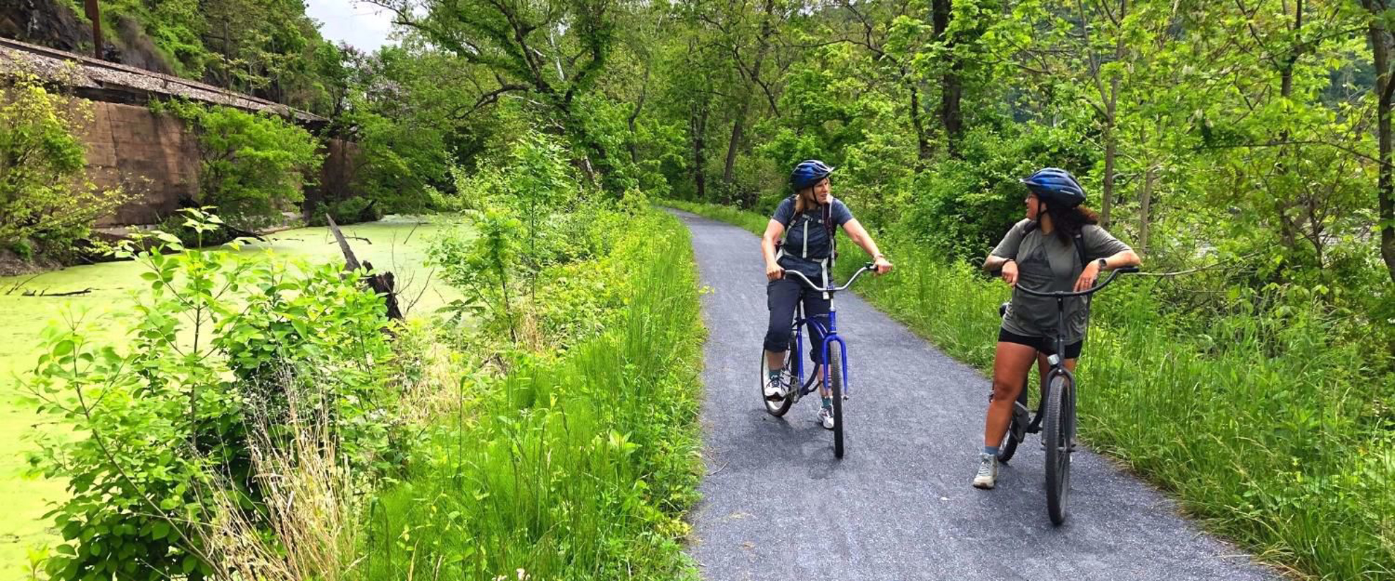 Biking the C & O canal towpath