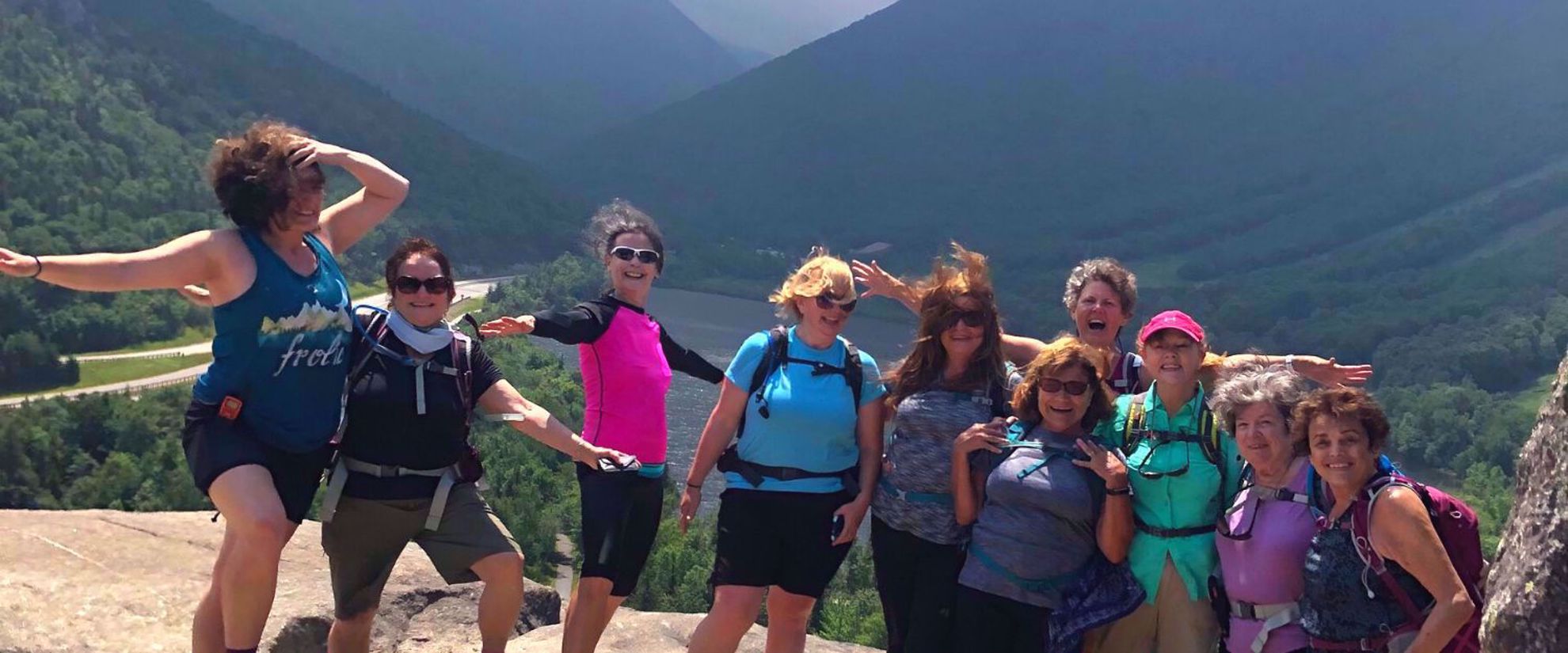 women's active travel tour to the white mountains