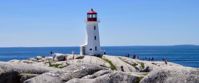 lighthouse along the coast in Nova Scotia
