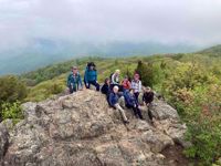 shenandoah national park scenic overlook on rock