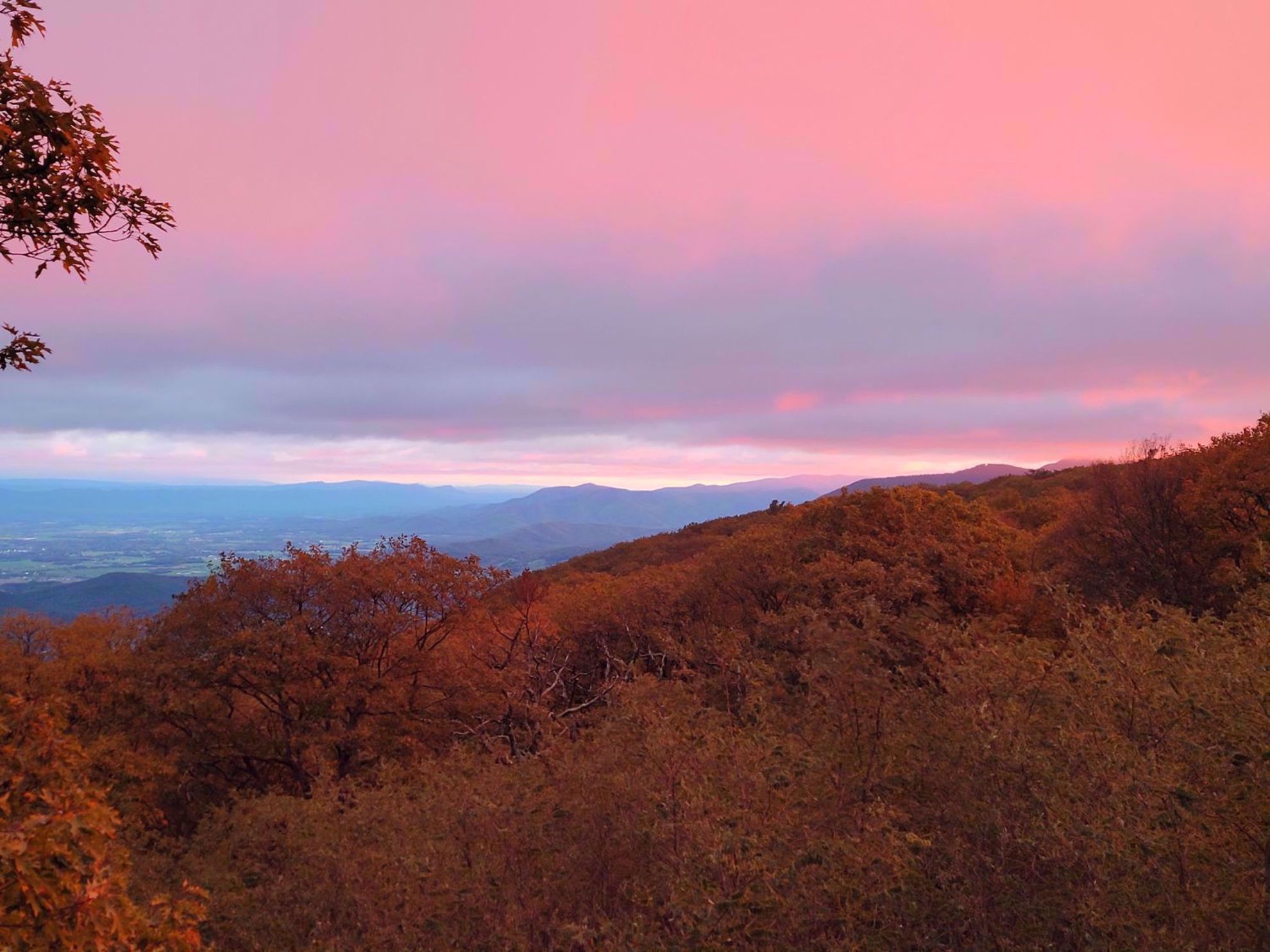 Shenandoah National Park Sunset