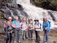 Great Smoky Mountains National Park Waterfall Cascade Hiking Group